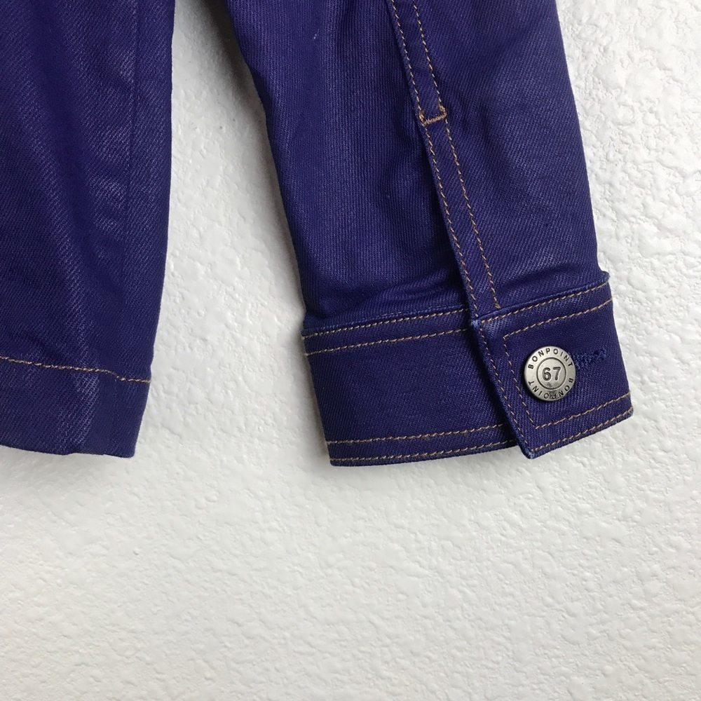 Bonpoint Royal Blue Denim Jacket Size 6 - Picture 5 of 8